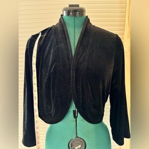 WHBM formal velvet shrug/crop cardigan/jacket. XL. Worn once.